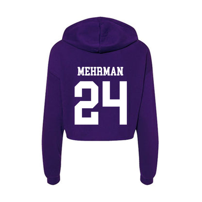 Sioux Falls - NCAA Men's Basketball : Jacoby Mehrman - Women's Crop Fleece Hoodie-1