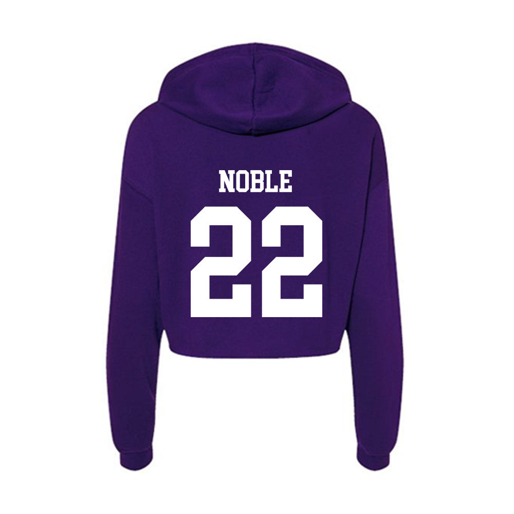Sioux Falls - NCAA Softball : Krystyn Noble - Women's Crop Fleece Hoodie-1