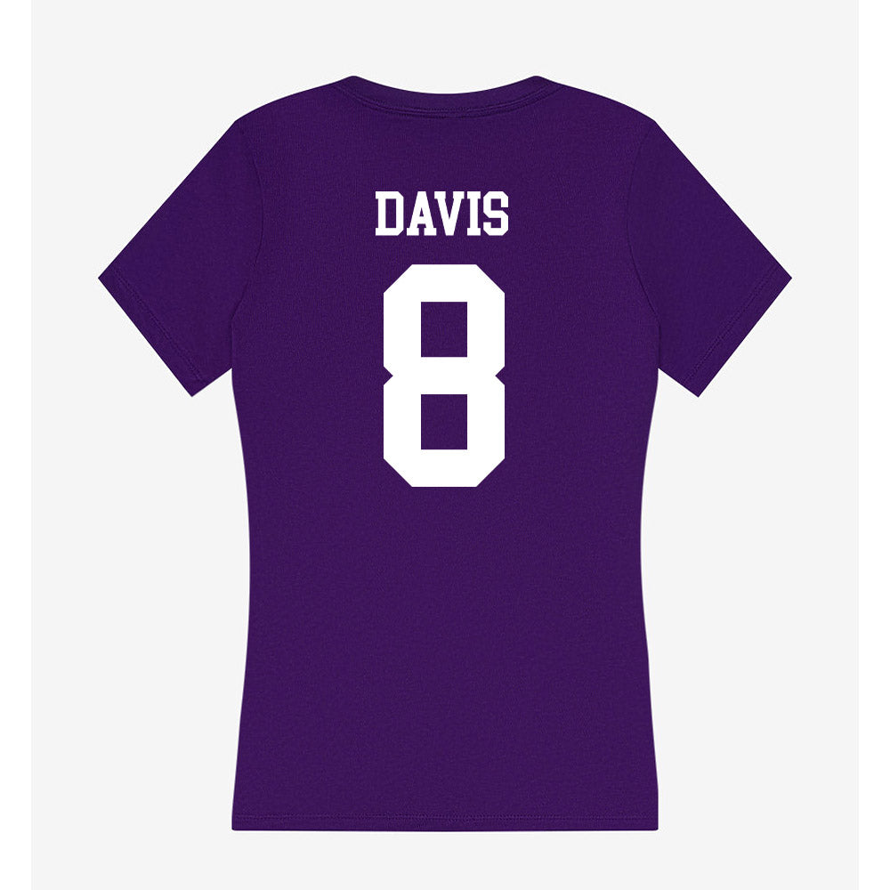 Sioux Falls - NCAA Men's Basketball : Camden Davis - Women's V-Neck T-Shirt-1