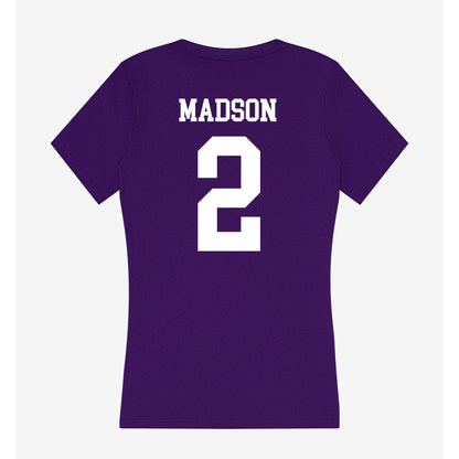 Sioux Falls - NCAA Men's Basketball : Brogan Madson - Women's V-Neck T-Shirt-1