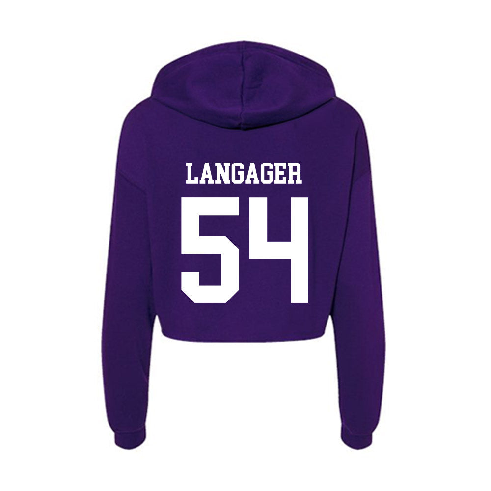 Sioux Falls - NCAA Women's Basketball : Krista Langager - Women's Crop Fleece Hoodie-1