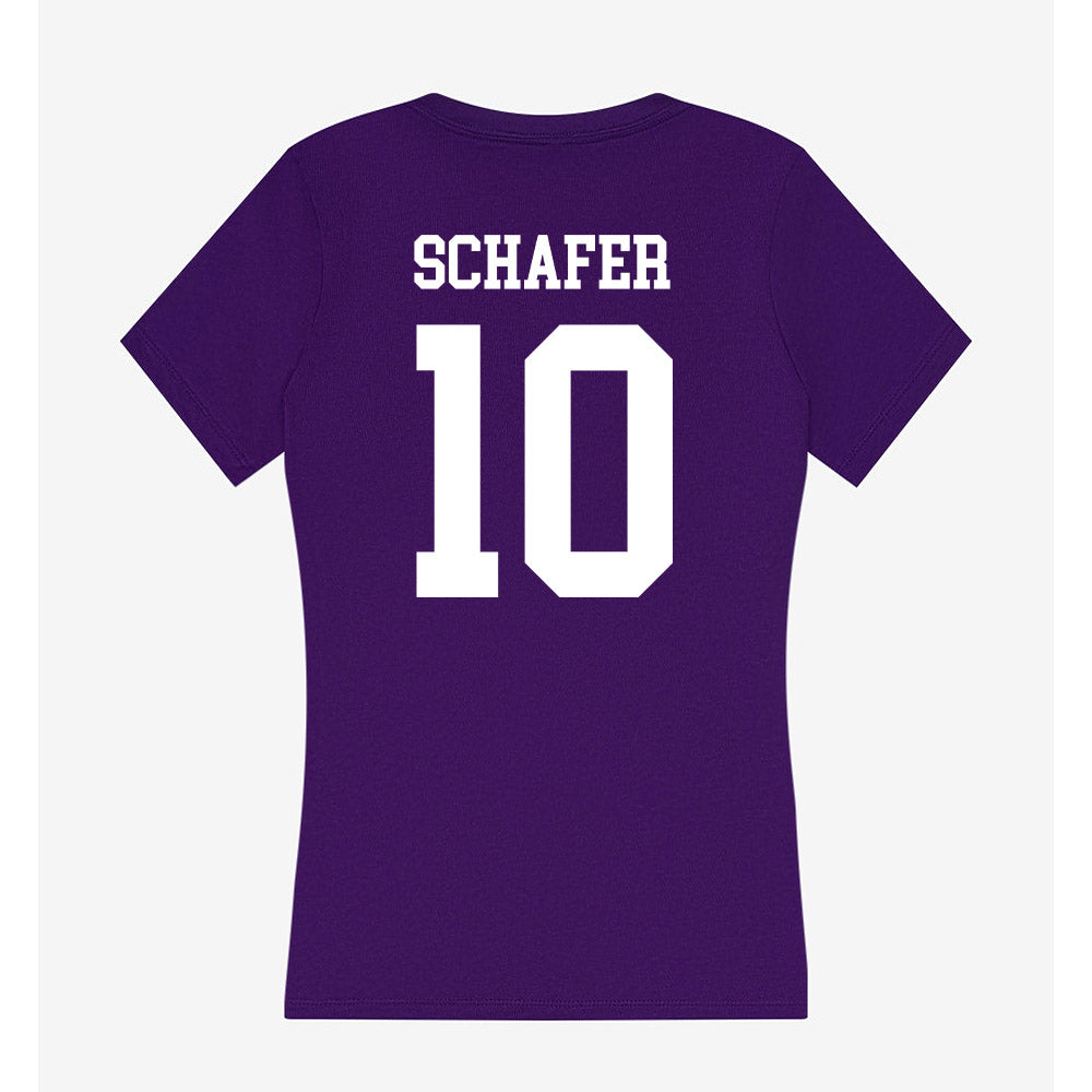 Sioux Falls - NCAA Football : Tate Schafer - Women's V-Neck T-Shirt-1
