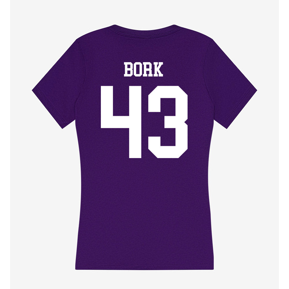 Sioux Falls - NCAA Football : Kannon Bork - Women's V-Neck T-Shirt-1