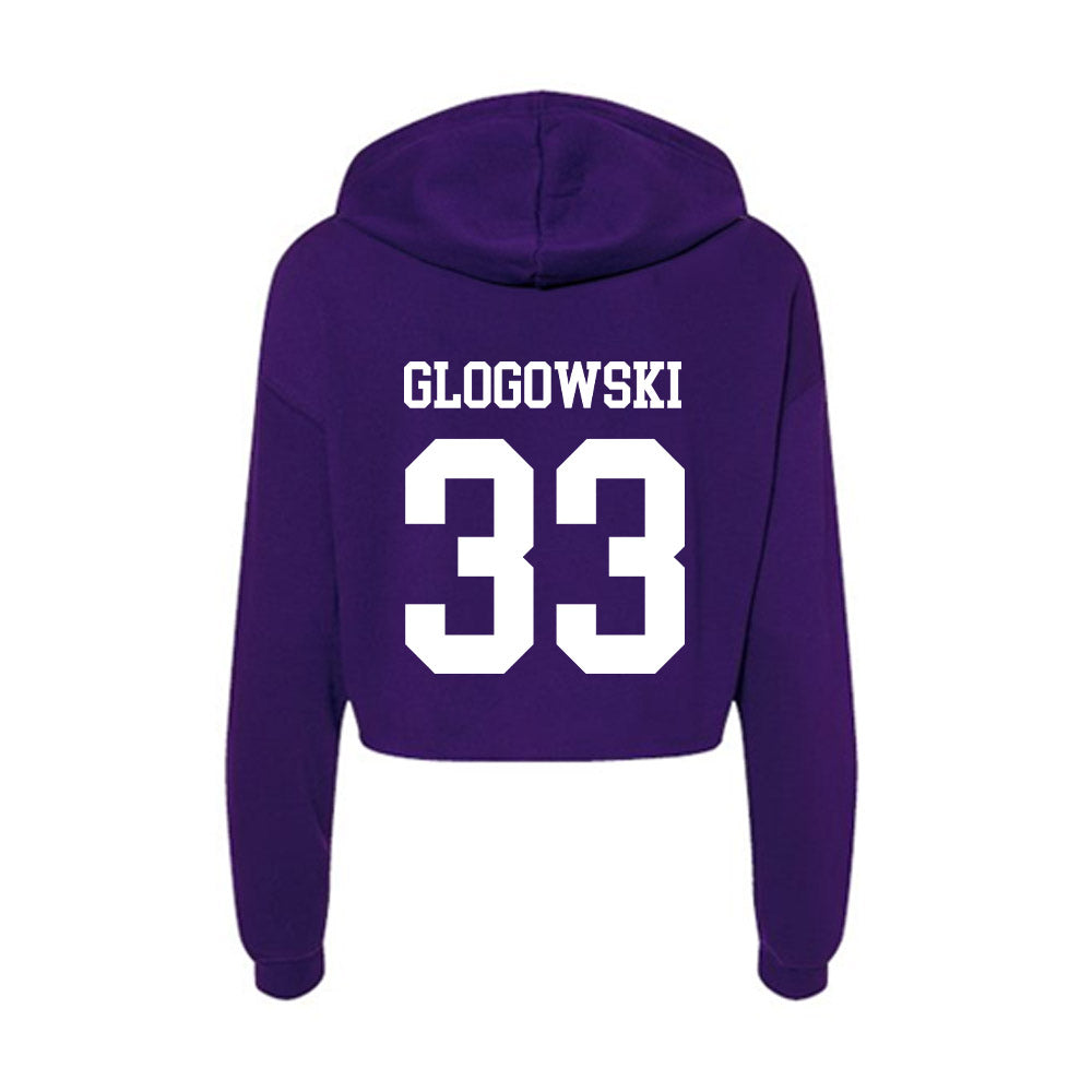 Sioux Falls - NCAA Football : Ben Glogowski - Women's Crop Fleece Hooded Sweatshirt-1