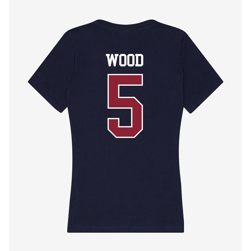 SCSU - NCAA Women's Soccer : Jenai Wood - Women's V-Neck T-Shirt-1