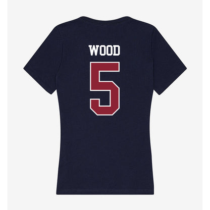 SCSU - NCAA Women's Soccer : Jenai Wood - Women's V-Neck T-Shirt-1