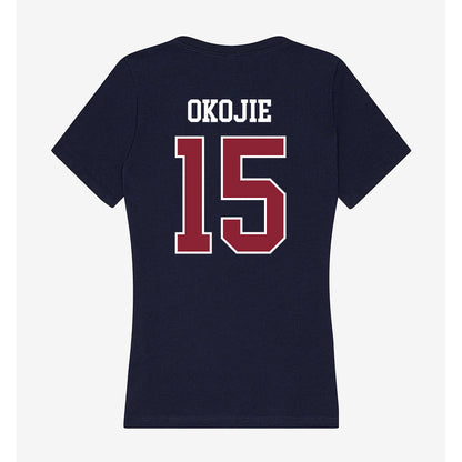 SCSU - NCAA Men's Basketball : Timothy Okojie - Women's V-Neck T-Shirt-1