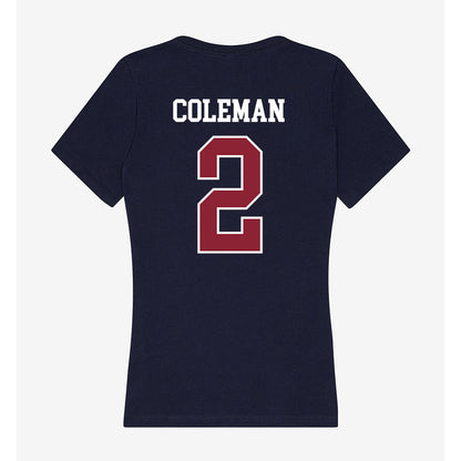 SCSU - NCAA Women's Soccer : Victoria Coleman - Women's V-Neck T-Shirt-1