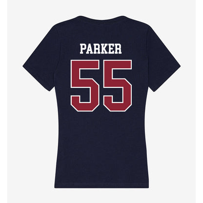 SCSU - NCAA Men's Basketball : Christopher Parker - Women's V-Neck T-Shirt-1