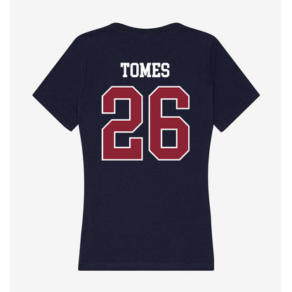 SCSU - NCAA Women's Soccer : Eiliyah Tomes - Women's V-Neck T-Shirt-1