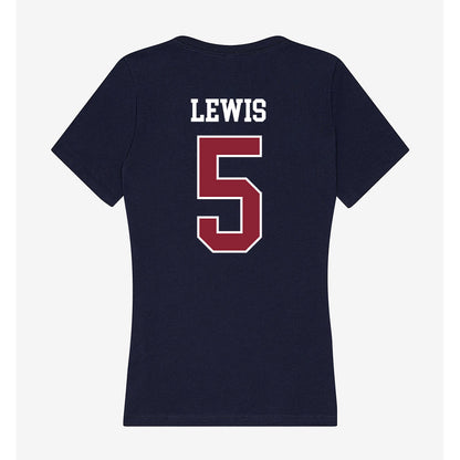 SCSU - NCAA Women's Volleyball : Hedia Lewis - Women's V-Neck T-Shirt-1