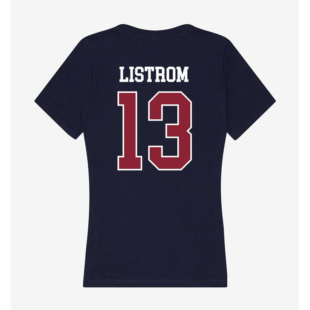 SCSU - NCAA Women's Soccer : Sarah Listrom - Women's V-Neck T-Shirt-1