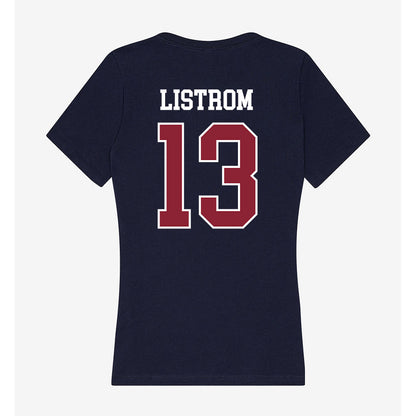 SCSU - NCAA Women's Soccer : Sarah Listrom - Women's V-Neck T-Shirt-1