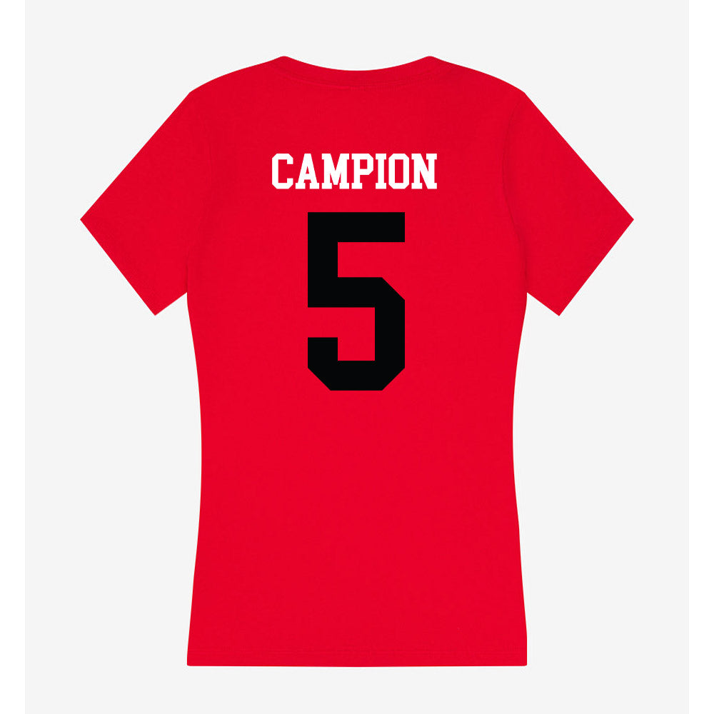 SIUE - NCAA Men's Basketball : Jack Campion - Women's V-Neck T-Shirt-1