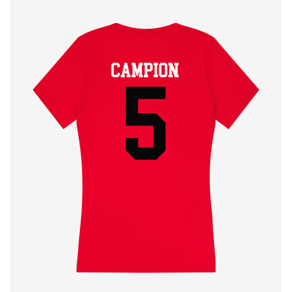SIUE - NCAA Men's Basketball : Jack Campion - Women's V-Neck T-Shirt-1