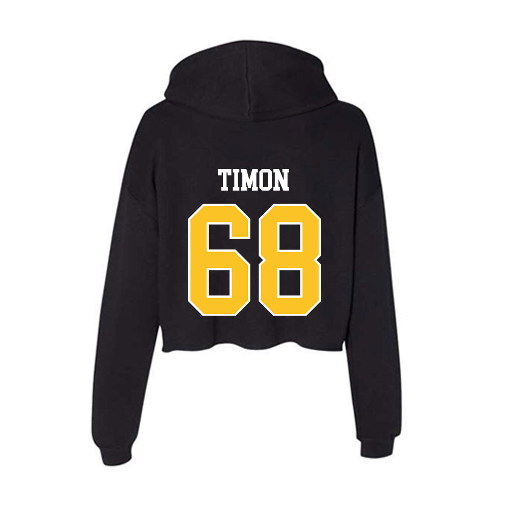 TAMUK - NCAA Football : Jaxon Timon - Women's Crop Fleece Hoodie-1