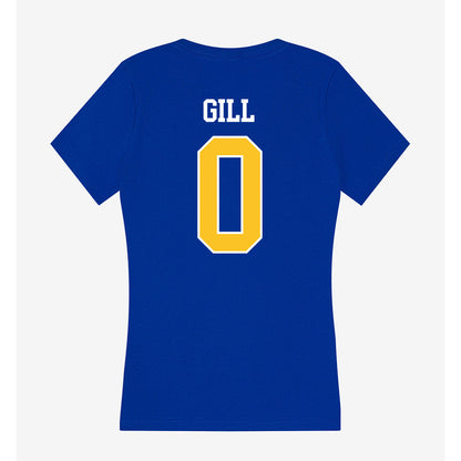 TAMUK - NCAA Football : Dominic Gill - Women's V-Neck T-Shirt-1