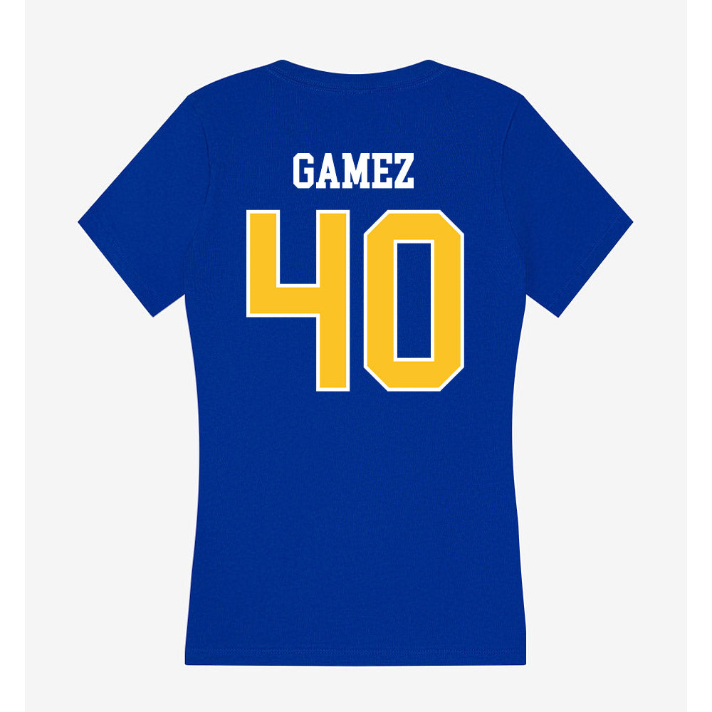 TAMUK - NCAA Baseball : Nathan Gamez - Women's V-Neck T-Shirt-1