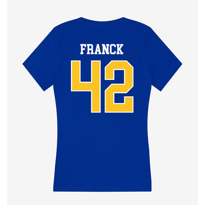 TAMUK - NCAA Football : Fischer Franck - Women's V-Neck T-Shirt-1