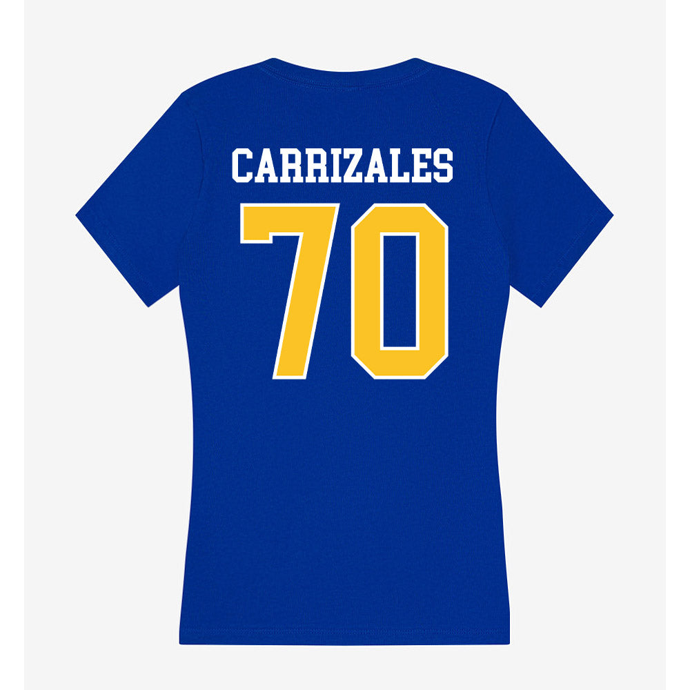 TAMUK - NCAA Football : Miguel Carrizales - Women's V-Neck T-Shirt-1