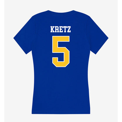 TAMUK - NCAA Football : Christian Kretz - Women's V-Neck T-Shirt-1