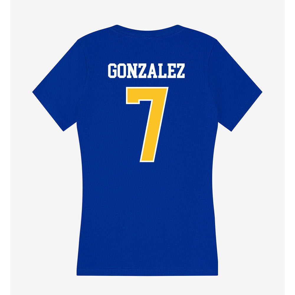 TAMUK - NCAA Football : Noah Gonzalez - Women's V-Neck T-Shirt-1