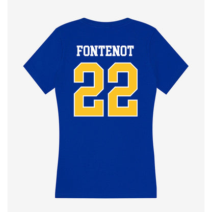 TAMUK - NCAA Football : Levi Fontenot - Women's V-Neck T-Shirt-1
