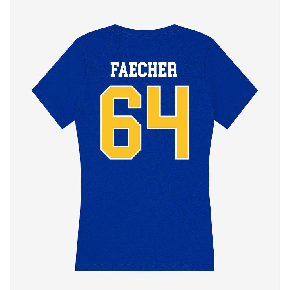 TAMUK - NCAA Football : Koy Faecher - Women's V-Neck T-Shirt-1