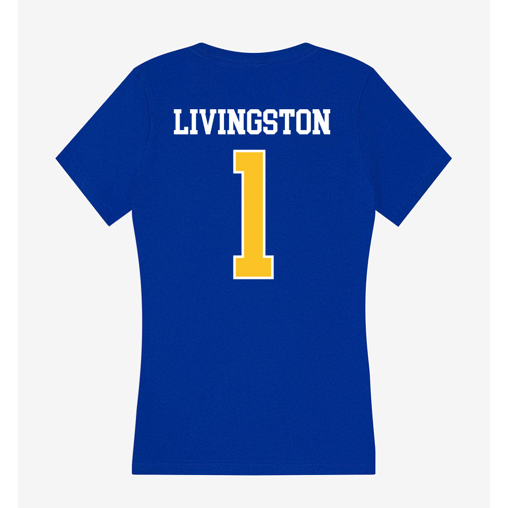 TAMUK - NCAA Men's Basketball : James Livingston - Women's V-Neck T-Shirt-1