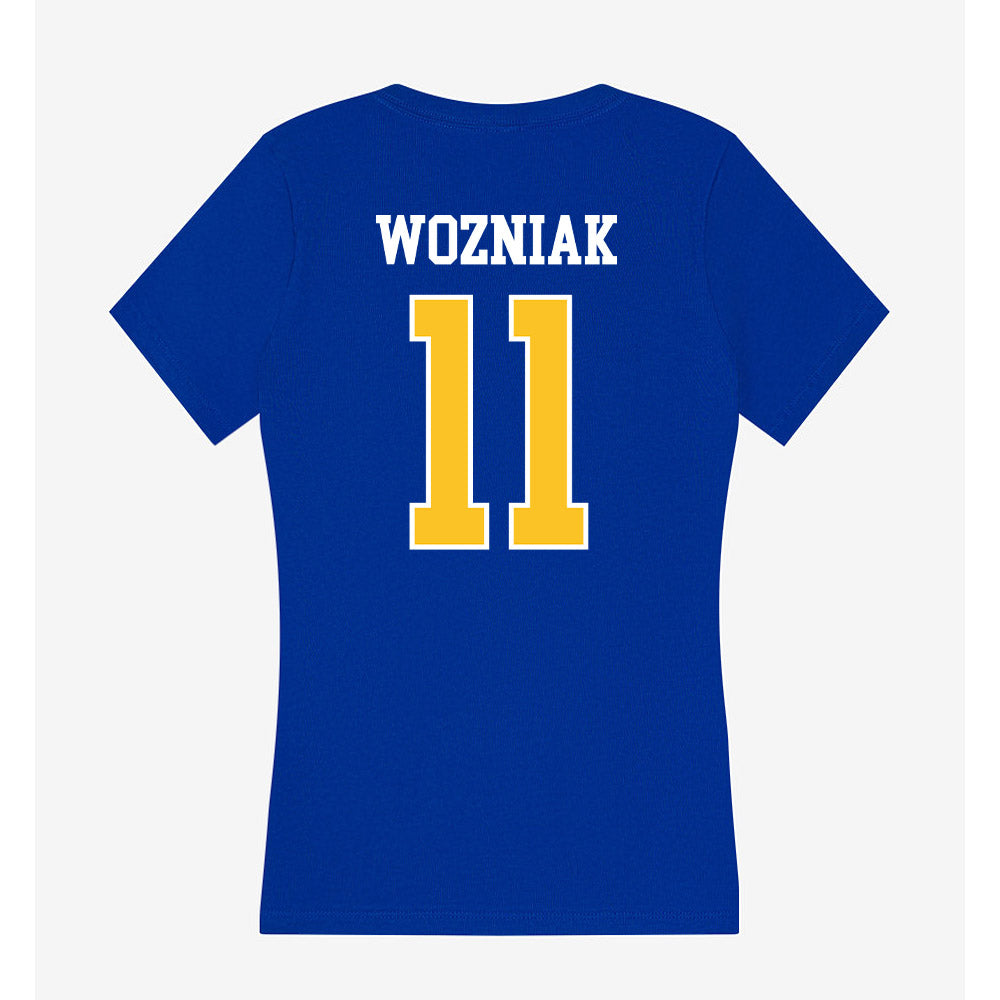 TAMUK - NCAA Beach Volleyball : Kate Wozniak - Women's V-Neck T-Shirt-1