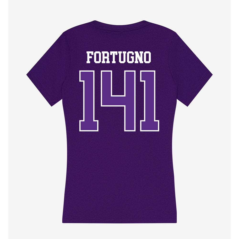 UW-Whitewater - NCAA Wrestling : Justin Fortugno - Women's V-Neck T-Shirt-1