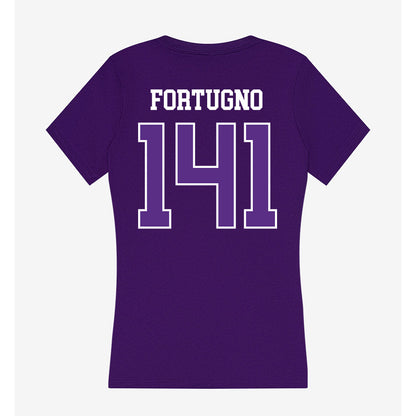 UW-Whitewater - NCAA Wrestling : Justin Fortugno - Women's V-Neck T-Shirt-1