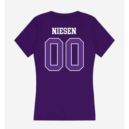 UW-Whitewater - NCAA Football : Hayes Niesen - Women's V-Neck T-Shirt-1