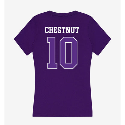UW-Whitewater - NCAA Men's Basketball : Darius Chestnut - Women's V-Neck T-Shirt-1