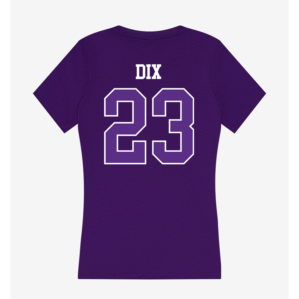 UW-Whitewater - NCAA Women's Volleyball : Abbie Dix - Women's V-Neck T-Shirt-1