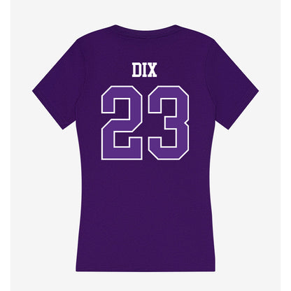 UW-Whitewater - NCAA Women's Volleyball : Abbie Dix - Women's V-Neck T-Shirt-1