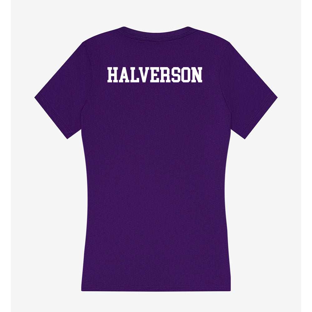 UW-Whitewater - NCAA Women's Golf : Delainey Halverson - Women's V-Neck T-Shirt-1