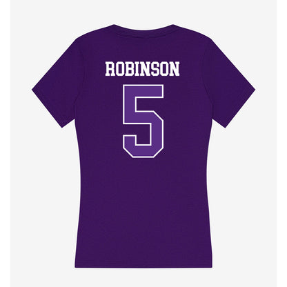 UW-Whitewater - NCAA Men's Basketball : Isaiah Robinson - Women's V-Neck T-Shirt-1