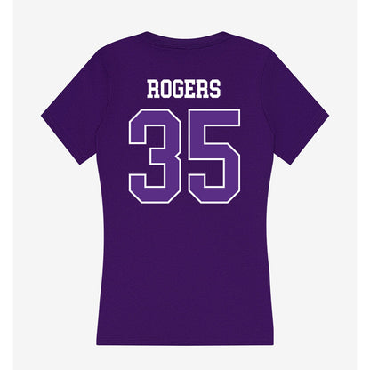 UW-Whitewater - NCAA Men's Basketball : Rashad Rogers - Women's V-Neck T-Shirt-1