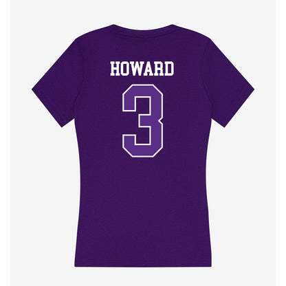 UW-Whitewater - NCAA Men's Basketball : Zay Howard - Women's V-Neck T-Shirt-1