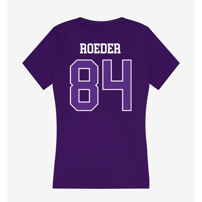 UW-Whitewater - NCAA Football : Luke Roeder - Women's V-Neck T-Shirt-1