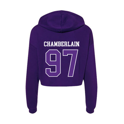 UW-Whitewater - NCAA Football : Jace Chamberlain - Women's Crop Fleece Hoodie-1