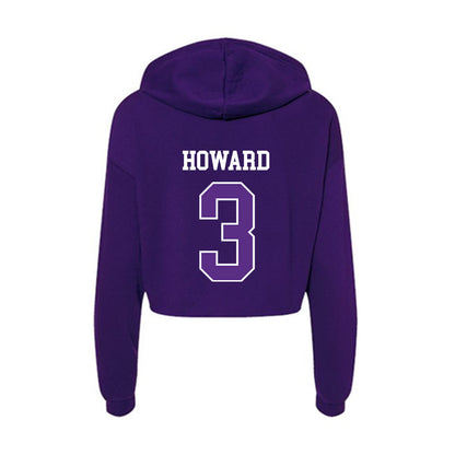 UW-Whitewater - NCAA Men's Basketball : Zay Howard - Women's Crop Fleece Hoodie-1