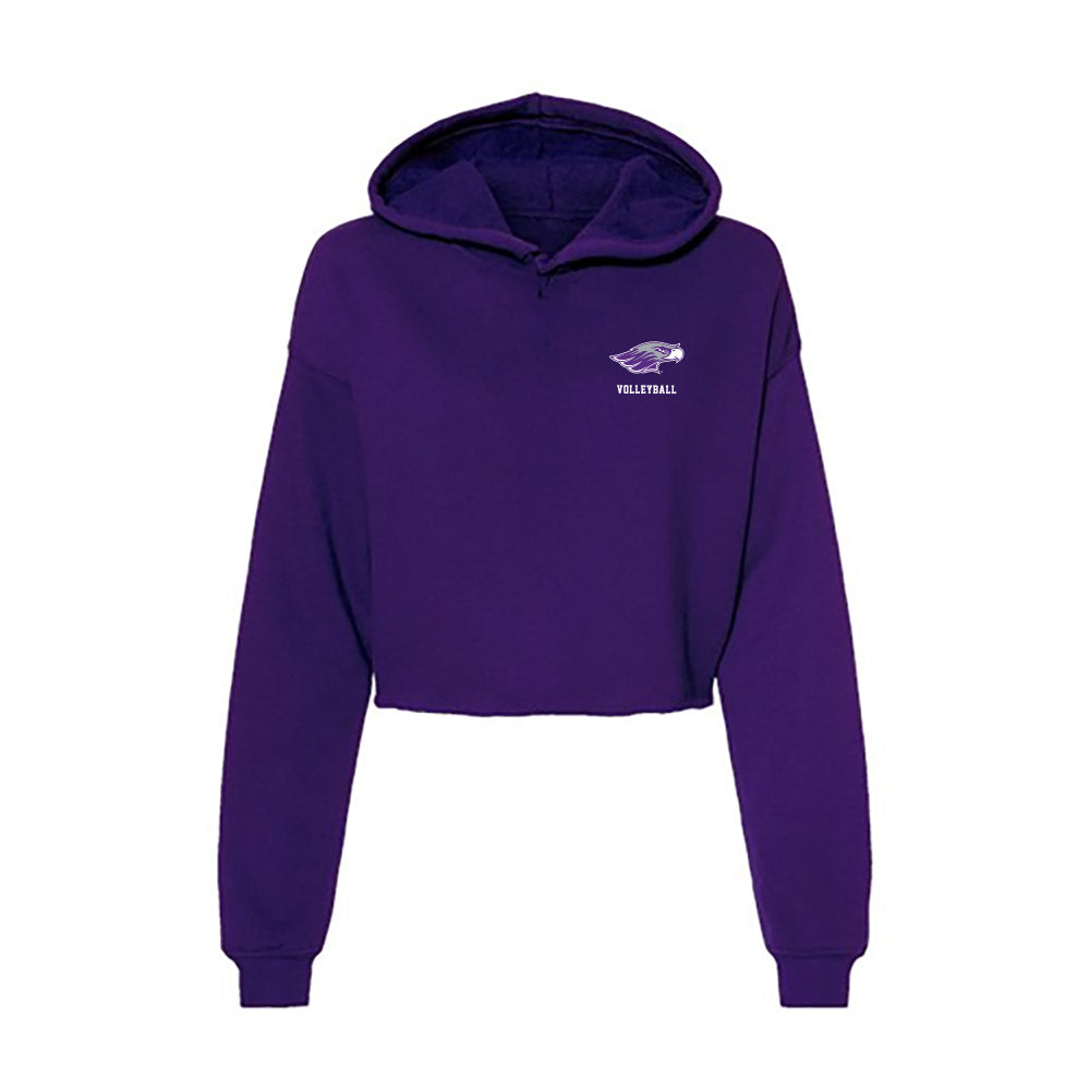 UW-Whitewater - NCAA Women's Volleyball : Abbie Dix - Women's Crop Fleece Hoodie-0