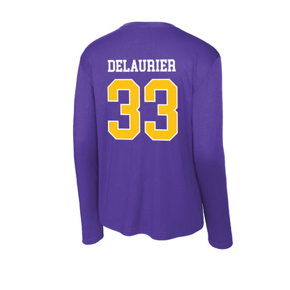 East Carolina - NCAA Men's Basketball : Eli DeLaurier - Activewear Long Sleeve T-Shirt-1