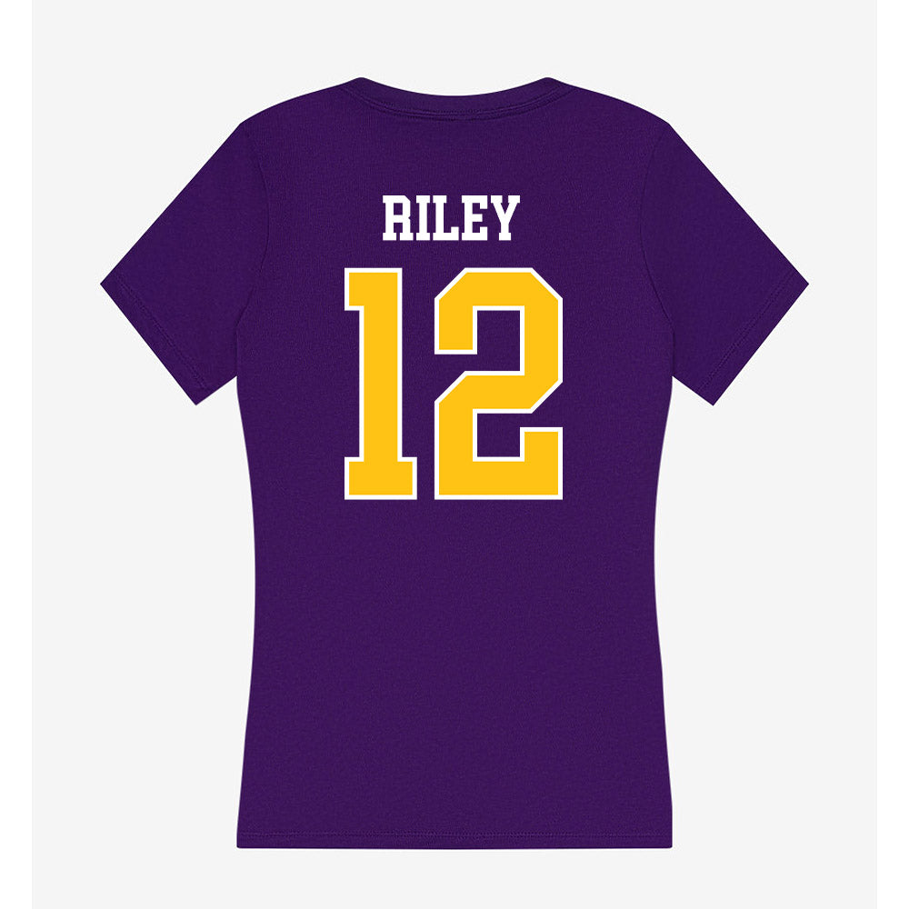 East Carolina - NCAA Men's Basketball : Jordan Riley - Women's V-Neck T-Shirt-1
