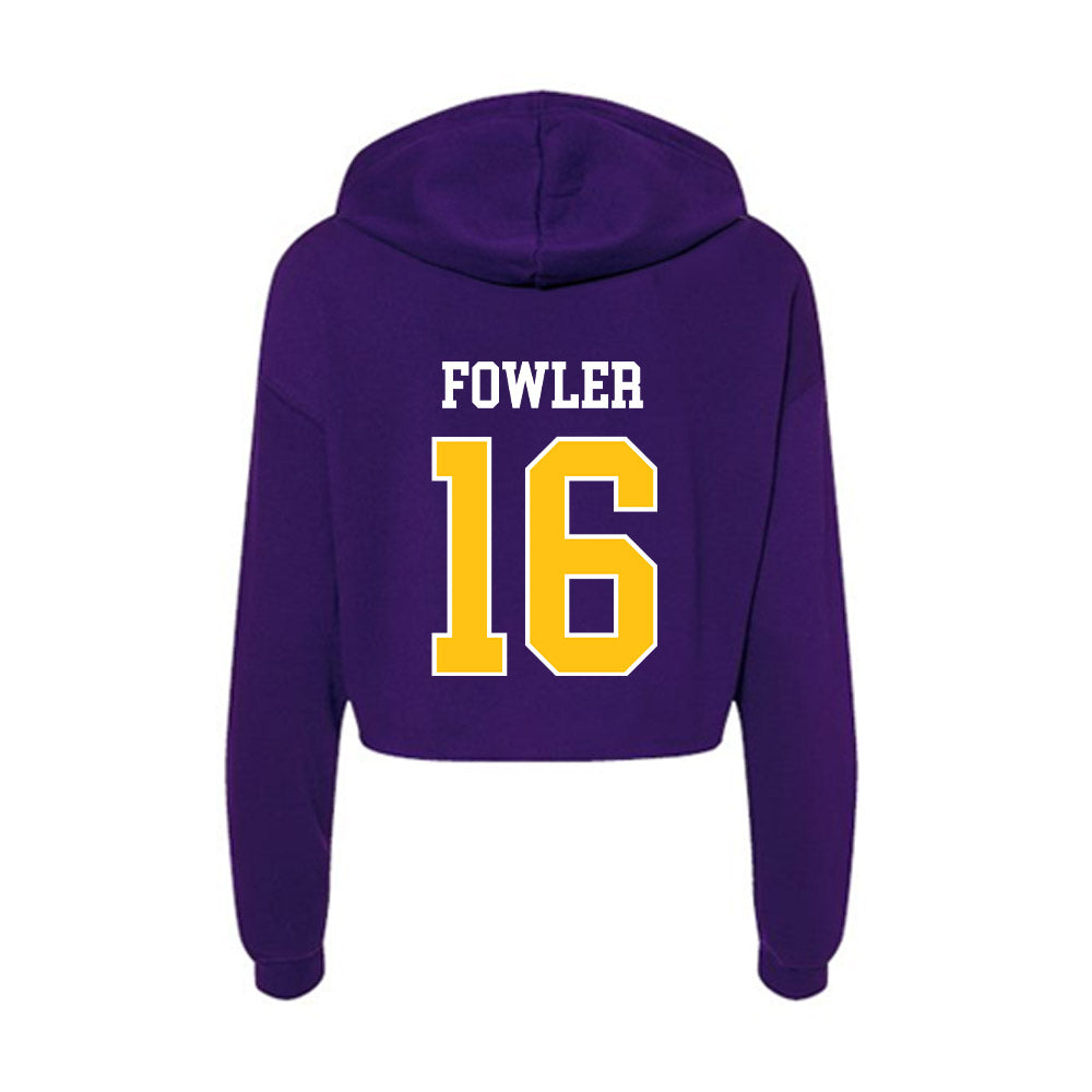 East Carolina - NCAA Softball : Gabby Fowler - Women's Crop Fleece Hoodie-1