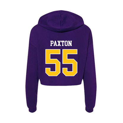 East Carolina - NCAA Baseball : Thomas Paxton - Women's Crop Fleece Hoodie-1
