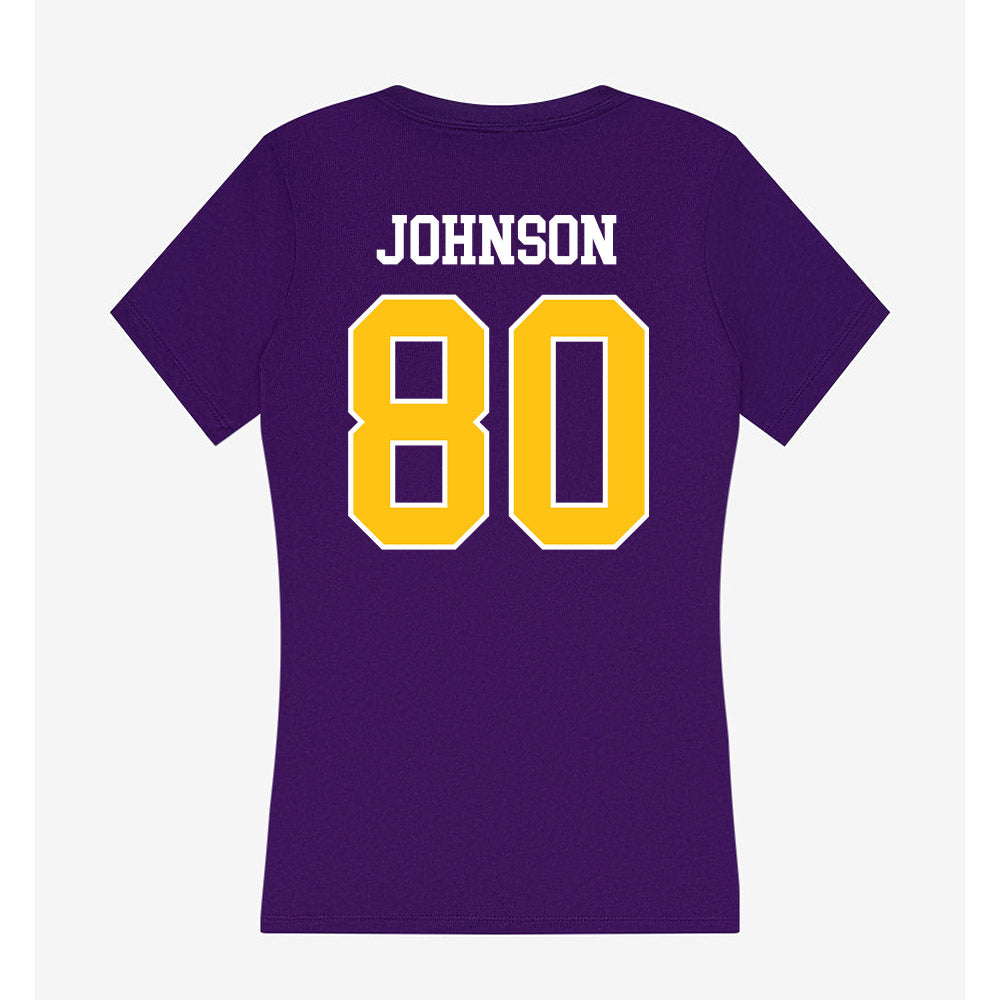 East Carolina - NCAA Football : Ty Johnson - Women's V-Neck T-Shirt-1