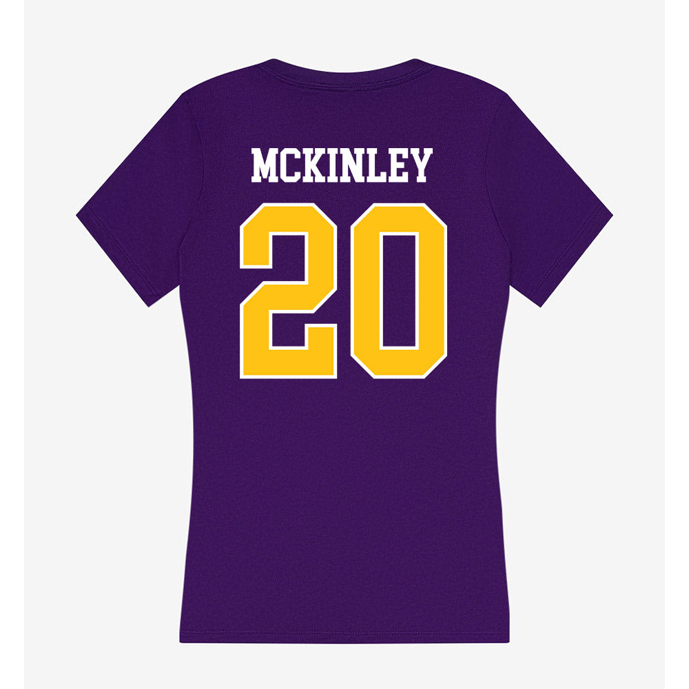 East Carolina - NCAA Football : Kamaurri McKinley - Women's V-Neck T-Shirt-1